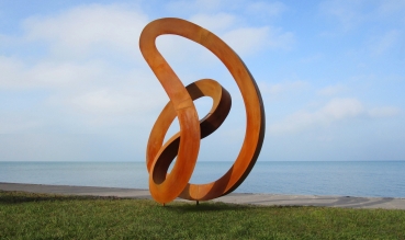 Abstract modern art garden sculpture